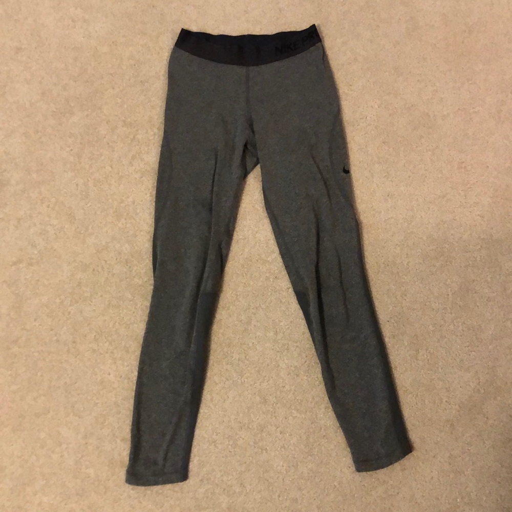 size small grey nike pro leggings